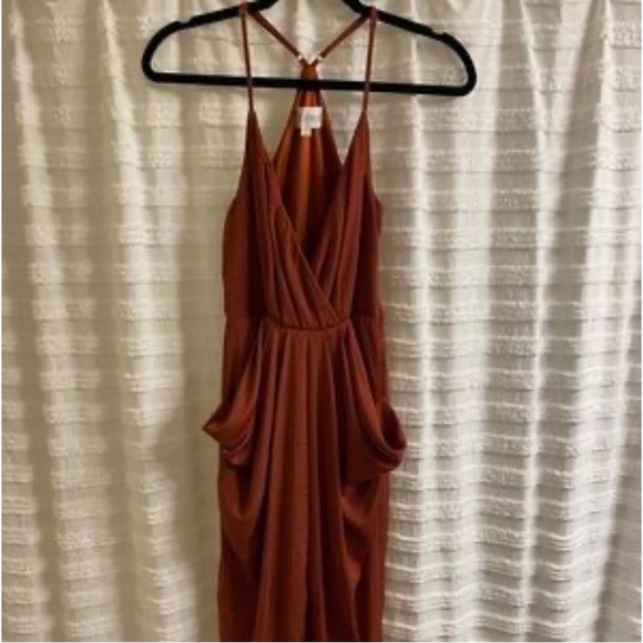 BCBGeneration Ruby wine midi faux wrap dress  size XS - Picture 4 of 5